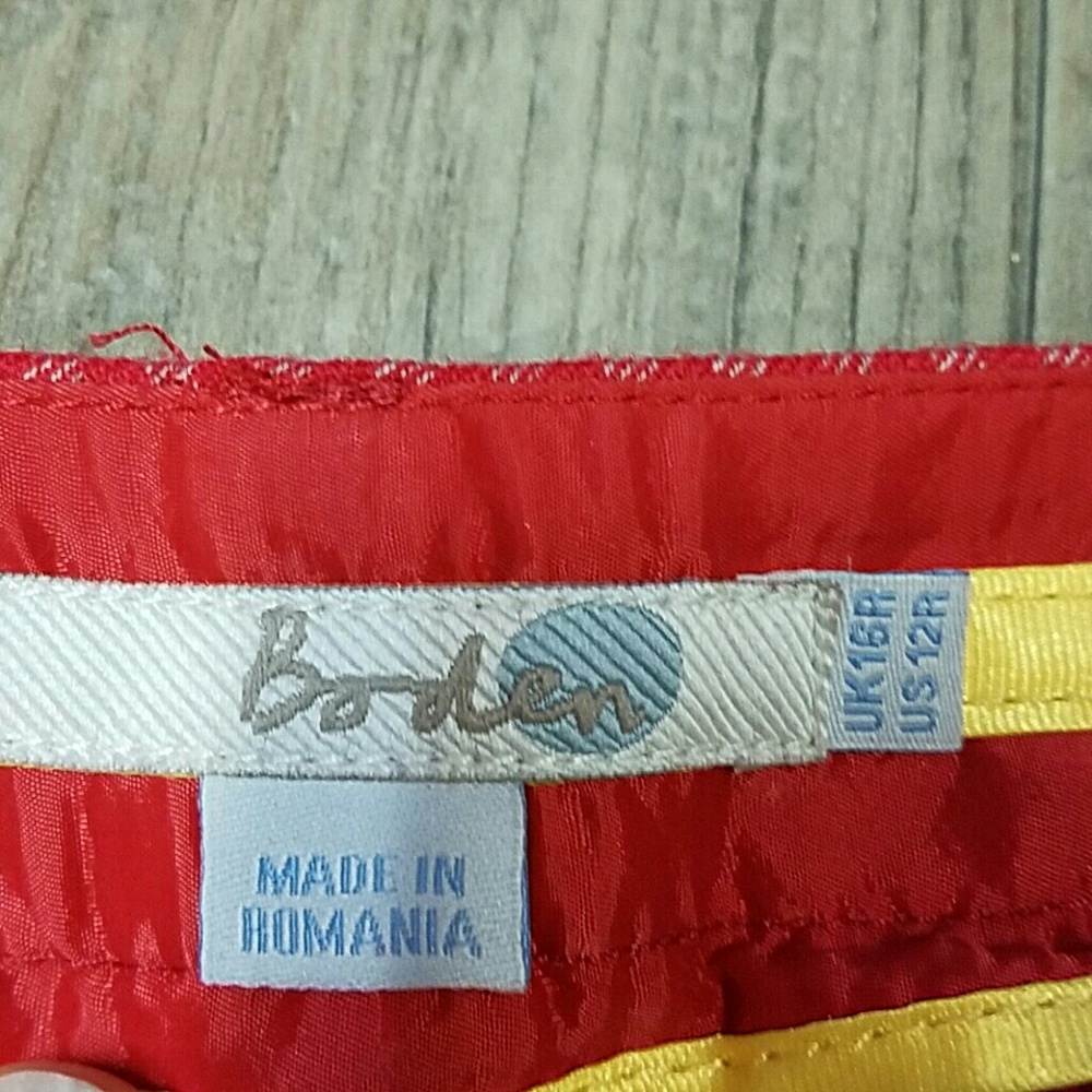 Boden Red Check Pants - Picture 2 of 4